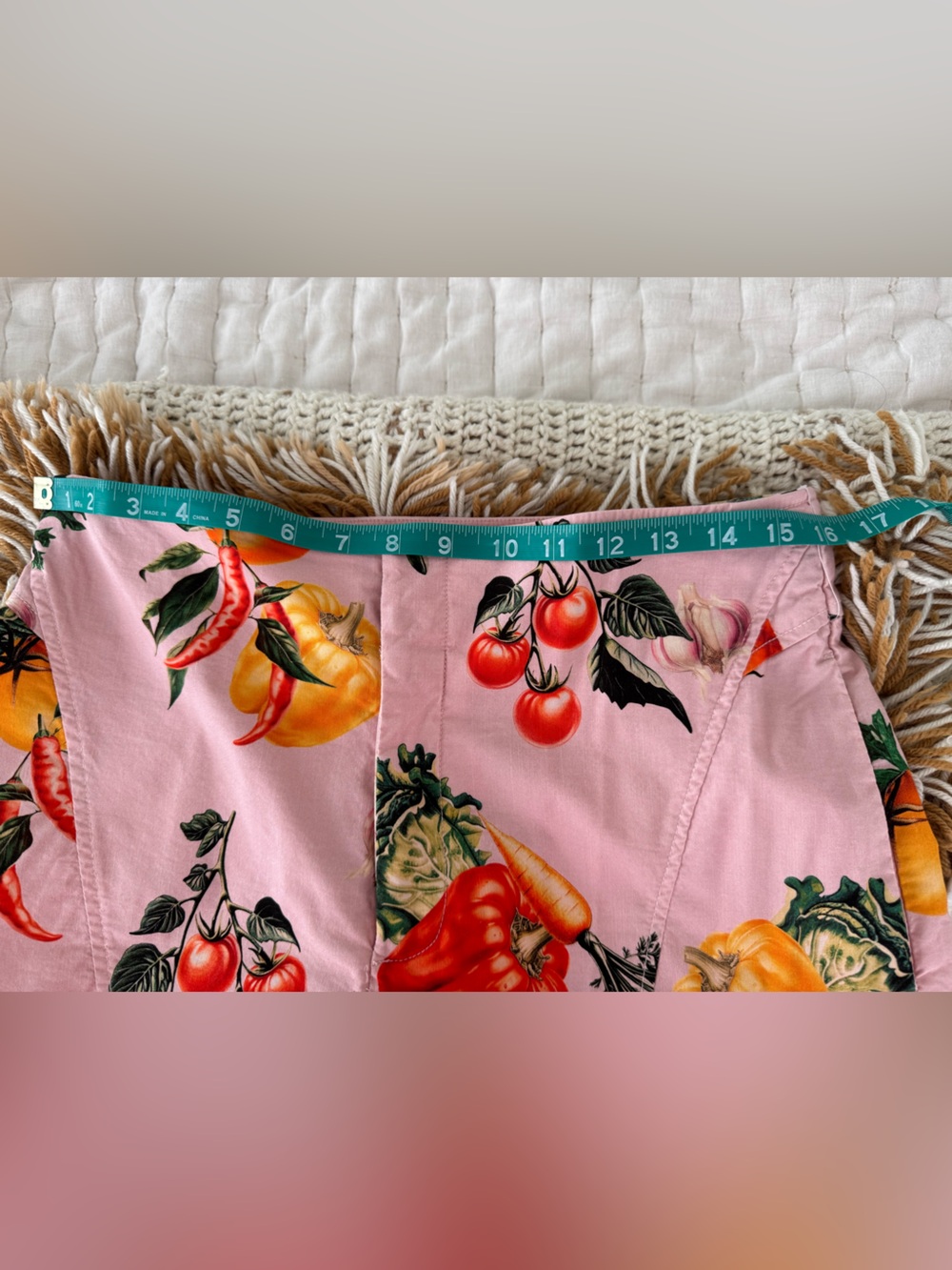 Maeve Anthropologie garden vegetable high-rise printed crop wide-leg pants - Picture 5 of 6
